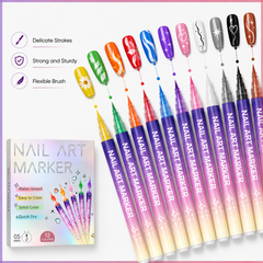 3D Nail Art Pens Set – 12 Colors for DIY Nail Design