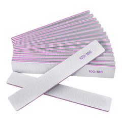 12 Pack Nail Files 100/180 Grit Double-Sided Emery Boards for Natural & Acrylic Nails