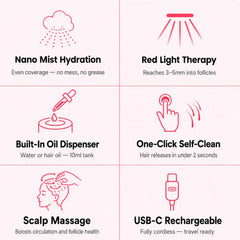 NISMACURATED™ Steam Mist Brush — Detangle, Hydrate & Smooth Any Hair Type