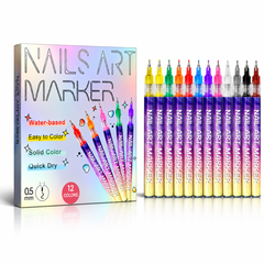 3D Nail Art Pens Set – 12 Colors for DIY Nail Design
