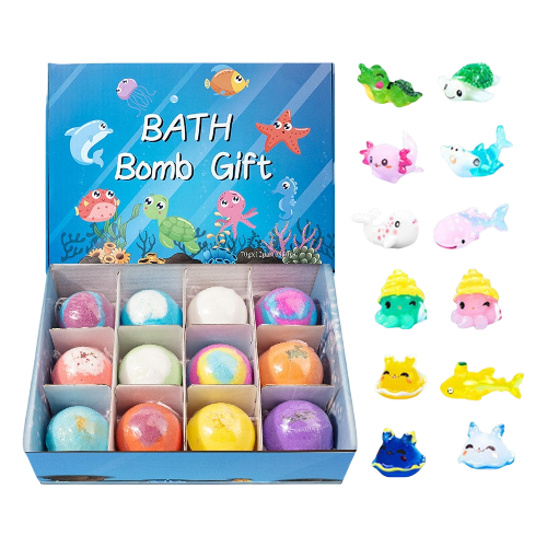 Kids Bath Ball with Toy – Natural Soak Bath Balls for Children