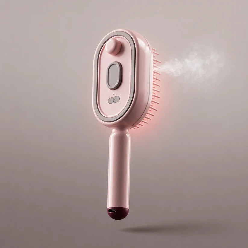 NISMACURATED™ Steam Mist Brush — Detangle, Hydrate & Smooth Any Hair Type